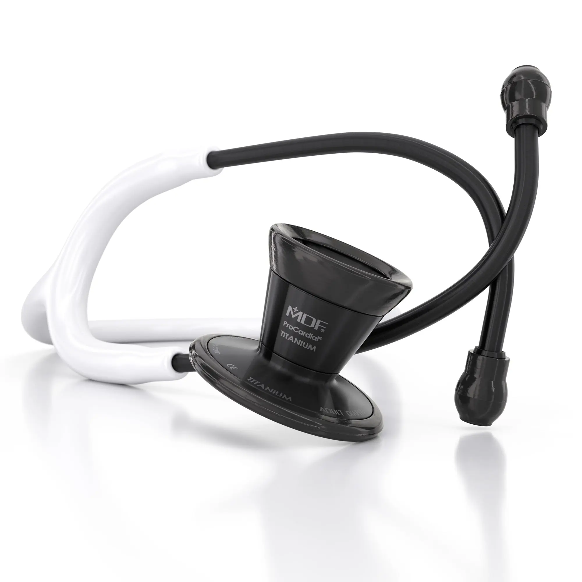 ProCardial® Titanium Cardiology Stethoscope - White/BlackOut
