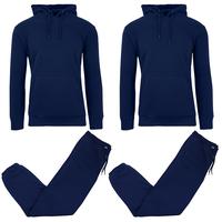 (Pullover Fleece Zip Pockets) Navy & Navy
