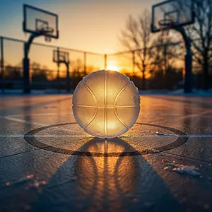 Basketball Ice Mold (4-Cavity) with Funnel – Large Silicone Sphere Ice Ball Maker for Sports Fans – Food-Grade & BPA-Free – Ideal for Whiskey, Juice & Cold Brew – 3D Basketball Design for Bar & Party – Durable Basketball Lover Gift