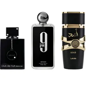 Lattafa - Armaf - Afnan trio perfume bundle | Asad + Club de Nuit Intense men+ Afnan 9 PM Bundle | 3.4 - 3.6 oz Bottle | Men's Fragrance | value bundle