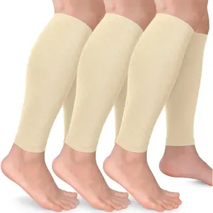 3 Pairs Calf Compression Sleeves for Men & Women – Footless Compression Socks Leg Sleeve Support for Shin Splints Pain Relief