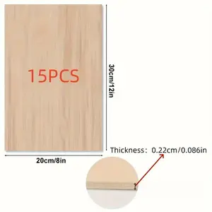 15 pieces of blank DIY wooden boards, 30X20cm, used for laser cutting, DIY handmade