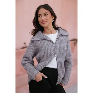 Miffy Zip Through Cardigan - Grey