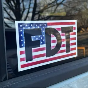 FDT American Flag Bumper Sticker 3.5x6 FDT American Flag Bumper Sticker 3.5x6
