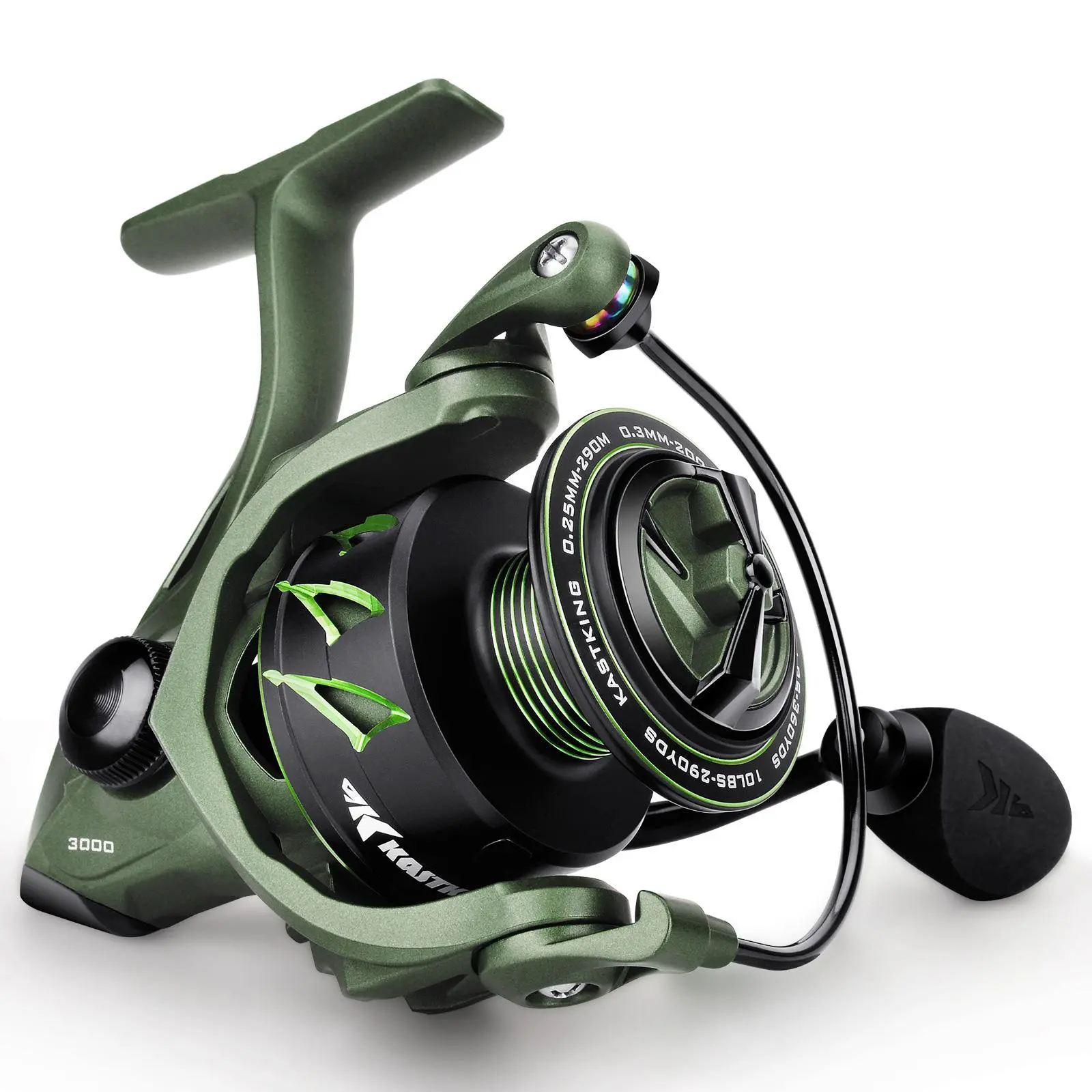 Green Spinning Fishing Reel-4000-5.2:1 