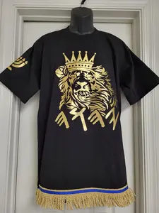 King Yahuah Lion Shortsleeve Cotton Menswear Shirt