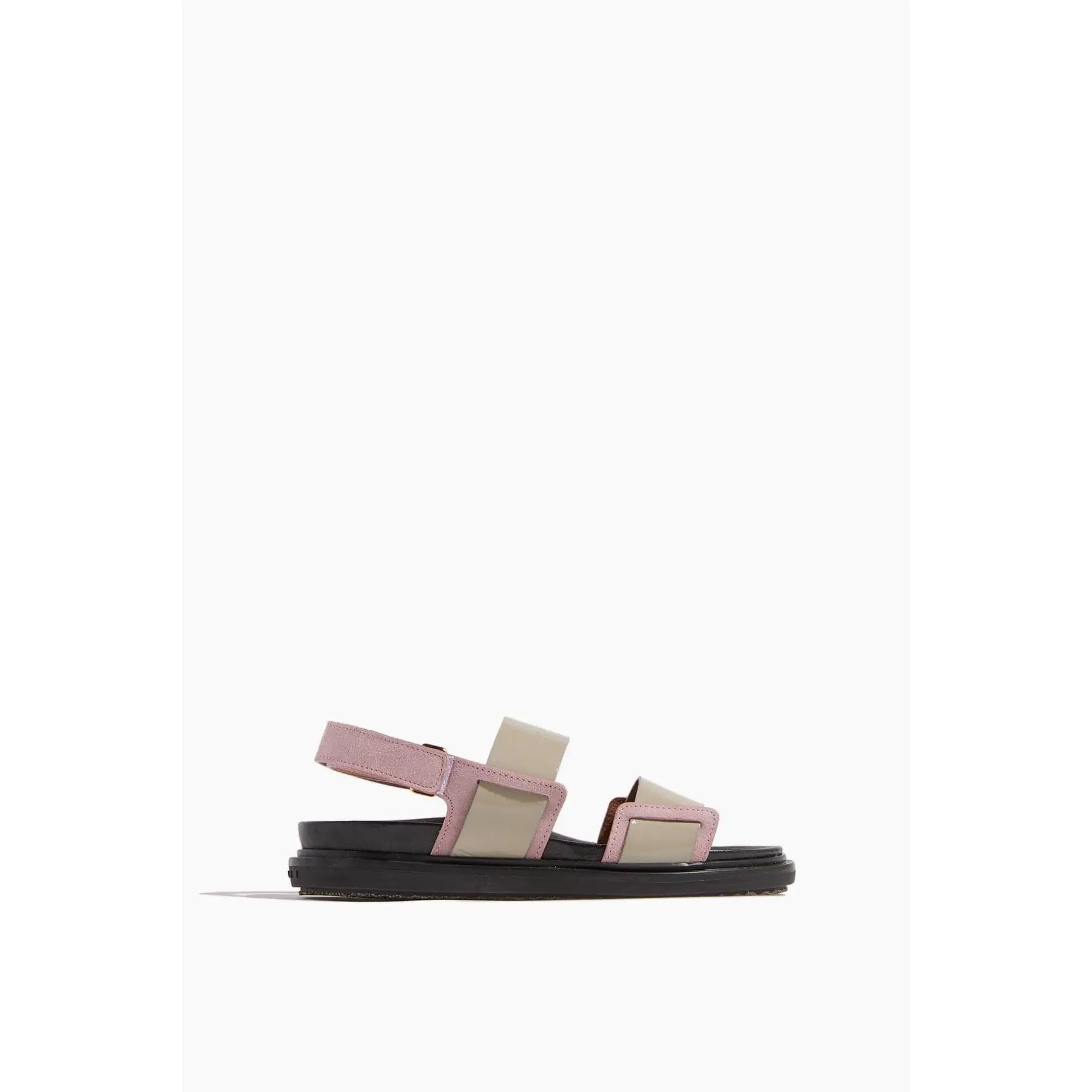 Fussbett Double Strap Sandal in Chalk/Pink