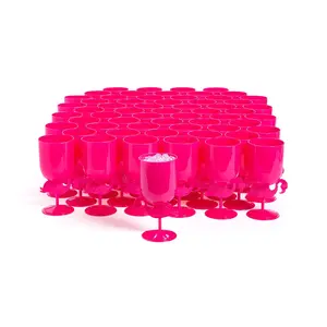 14 oz. Bulk 60 Ct. Pink Flamingo Reusable Plastic Goblets