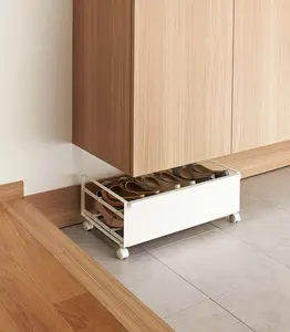 Rolling Shoe Rack (9" H)  - Steel