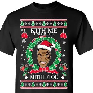 Ugly Christmas T-Shirt Mike Tyson Me Under The Mithletoe Tee Shirt, Ugly Christmas T-shirt, Fmaily Christmas Shirt, Funny Meme Shirt, Funny Xmas Sweatshirt, Hoodie, Comfort Colors