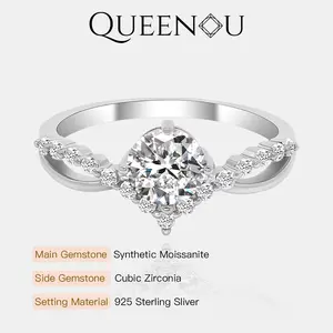 【269】1 Carat Synthetic Moissanite Rings Female Anniversary