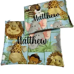 Baby Hospital Bag Organizer Pouches - 3 Pieces with Elephant & Giraffe Designs, Zip Closure, Maternity Essentials, Baby Shower Gift