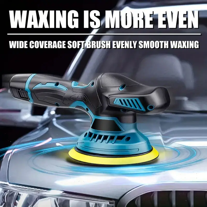Cordless Car Buffer Polisher - with 2pcs 12V Lithium Rechargeable Battery Cordless Polisher with 8 Variable Speed, Cordless Buffer Polisher for Car De