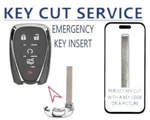 KEY CUT SERVICE + GM Chevrolet Smart Key Emergency Key Blade HYQ4AA HYQ4EA