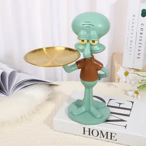Cartoon Octopus Tray Creative Storage Display Stand Resin Craft Desktop Ornament Home Decor, Modern Home Decoration, Unique Tabletop Accessory