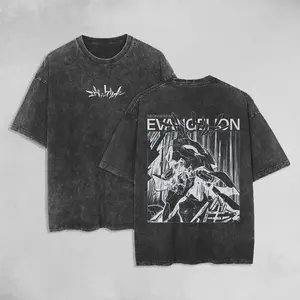 valentine shirts Neon Genesis Evangelion - Shin Seiki Evangelion Anime Manga Washed Heavy Cotton T-shirt, Gift For Anime Fan, Anime Lover, Manga Lover Gift Gift For Him Gift For Her