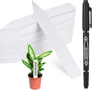 120PCS  Plant Labels, Outdoor Waterproof Garden Markers, Plastic Nursery Seed Plant Tags with Bonus a Permanent Marking Pen, Gardening Gifts for Women Men.
