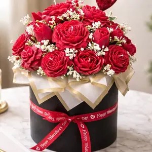A stunning red candle bouquet with the scent of fresh roses  The perfect Valentine’s gift for that special someone.  Valentine’s Day orders are now open — message me to reserve yours!