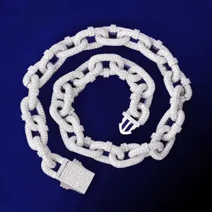 [ICE HUE]18K Gold Vacuum Plated Copper with 5A+ Sri Lanka Zircon Interconnected Necklace Miami Italy Mexico & Micro Inspired for Women & Men Luxury Jewelry,Daily Wear,Casual Fashion,Gift Idea,,Classic,Hip Hop,Simple,Sporty Style