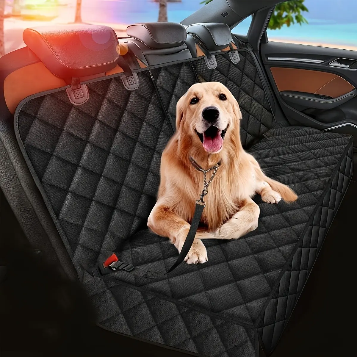 Oxford Fabric Car Seat Cover, Waterproof Rear Seat Pet Mat, Durable Dog Car Protector, Vehicle Back Seat Protection, Backseat Protector