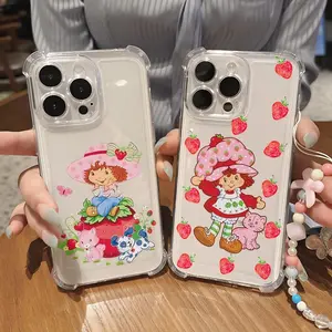 S-Strawberry Pink Shortcake Doll New Fall Clear Phone Case For iPhone 17 16 15 14 13 12 11 Pro Max Plus Air - Top Fan's Phone Case Cover as Perfect Gift Get Ready for Halloween