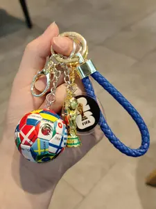 2026 World Cup Keychain Trophy Charm Football Fan Souvenir Gift for Friends Family
