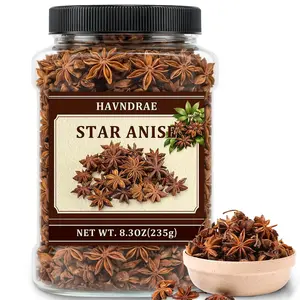 8.3 oz Star Anise Whole, Chinese Star Anise Pods, Premium Dried Star Anise Spice for Everyday Cooking, Baking, Simmering, Soups, Seasonings and Herbal Tea, All Natural & Vegan