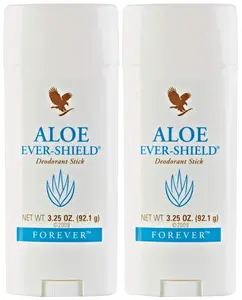 Forever Living - Aloe Ever-Shield - Aluminum-Free Deodorant with Soothing Aloe for Sensitive Skin - 3.25 oz Stick (Pack of 2)
