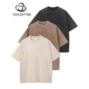 3 PCS Fashion Retro Men's T-Shirts 230g Heavyweight Cotton Dropped Shoulder Design Unisex Short-Sleeve T-Shirts For All Seasons Casual Occasions Gift For Boyfriend 100% Pure Cotton Streetwear Designed For Young People Ideal Gift Between Friends