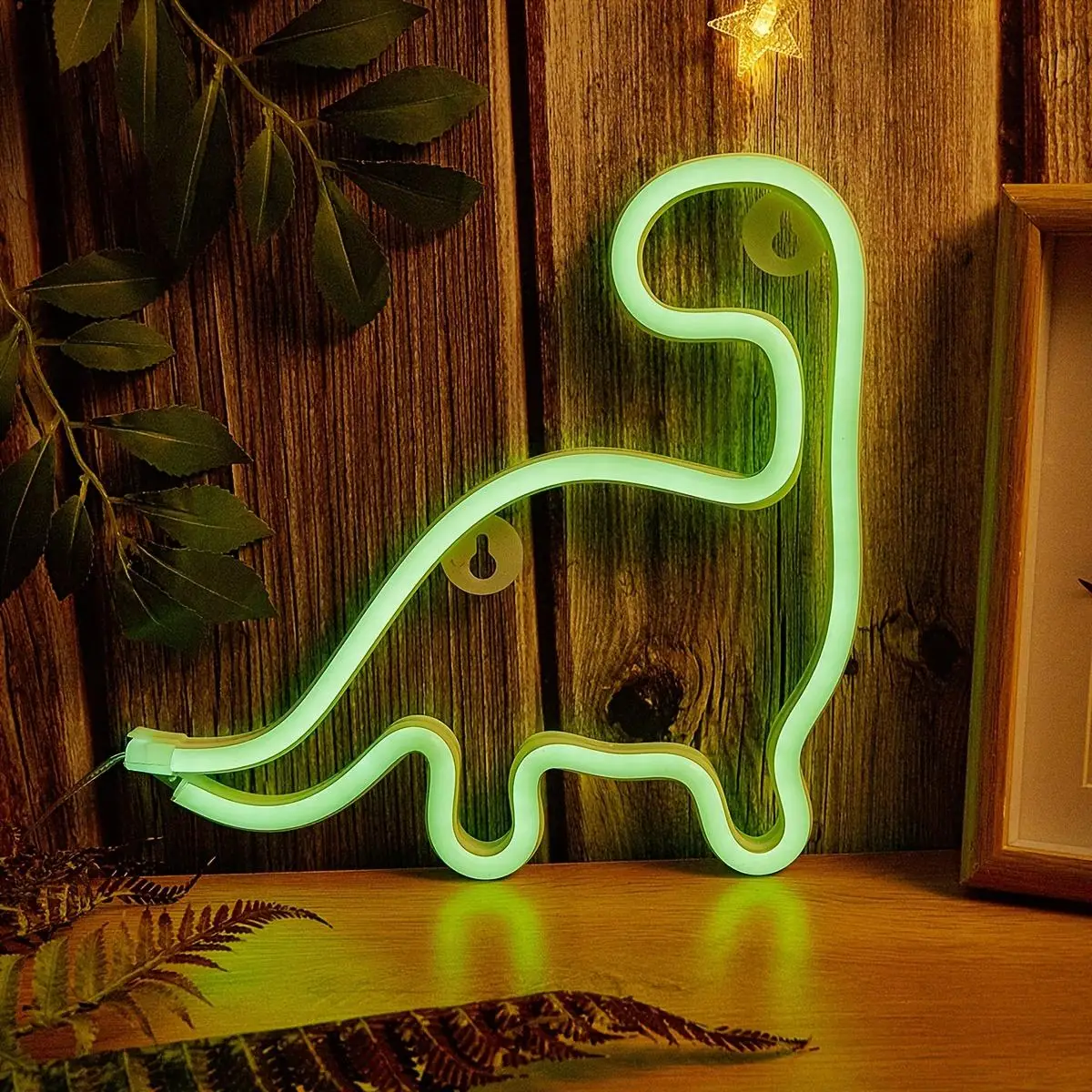 Dinosaur Design Novelty LED Light, 1 Count Dinosaur Neon Sign LED Light, Decorative Bedside Lamp for Bedroom Playroom Birthday Party Coffee Table Deco