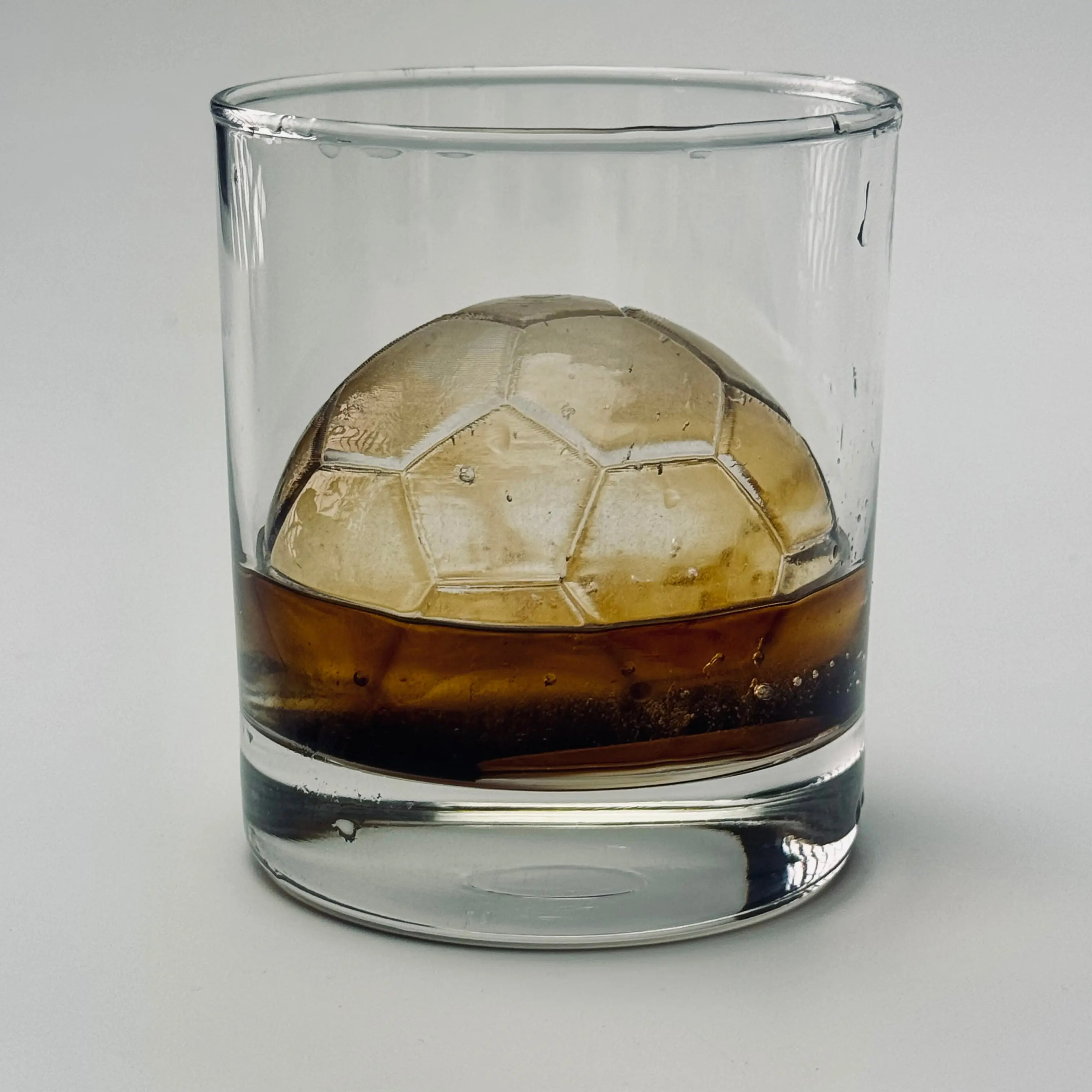 Soccer Ball Ice Tray – Silicone Cocktail mold 3/4 Frozen Sphere