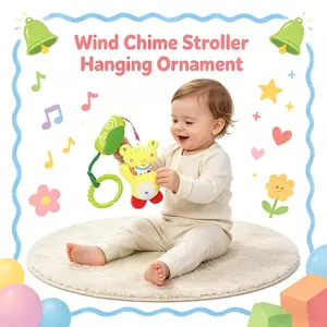 Wise Playful Littles|Green little frog|Baby Hanging Rattle Bell Pendant | Soft Sensory Toy for Stroller Crib Car Seat
