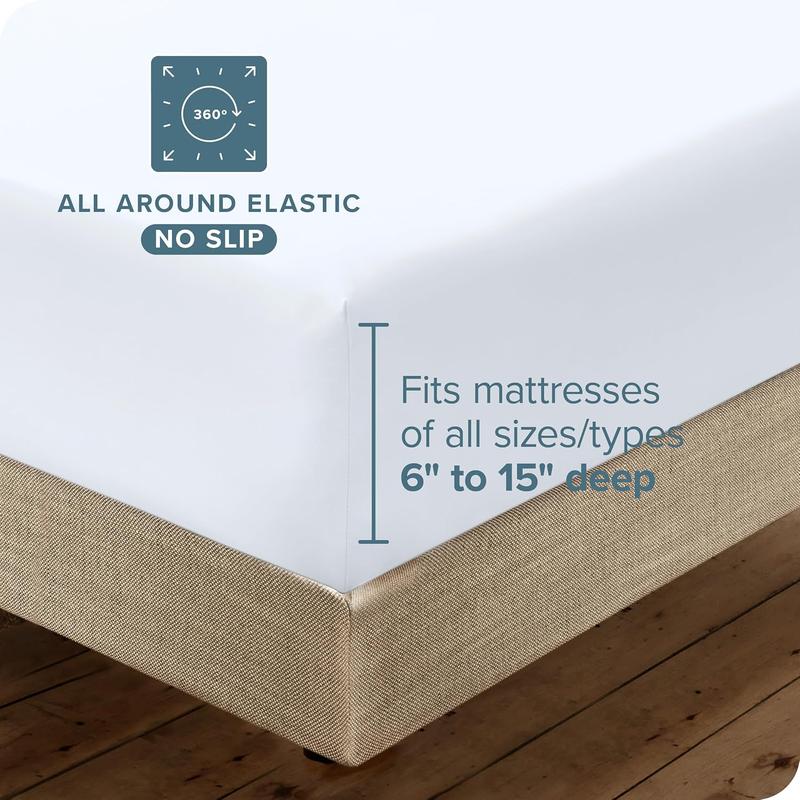 Hotel Luxury Queen Sheet Set, Extra Soft - 6 Piece Set - Deep Pockets - - Cooling & Breathable - Wrinkle, Fade, Stain Resistant - Includes 4 Pillowcases (Queen, White)