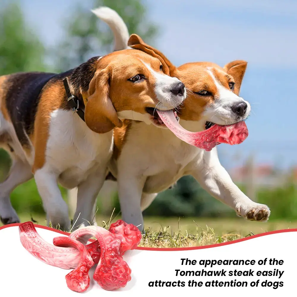 Large Tomahawk Dog Chew Toy for Aggressive Chewers Steak shaped High  Quality Nylon Beef Flavored Chew Toy - TikTok Shop