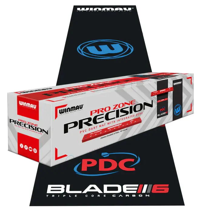Full-Length PVC Dart Mat with Integrated Oche, Professional Precision Layout for Complete Floor Protection, Dart Games, Dart Throwing