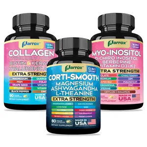 PARROX She Shines Set - Ultimate Women's All-in-One Supplement with Corti-Soothe, Myo-Inositol, Collagen & Extra Strength Ingredients for Beauty, Fitness, & Healthcare - Made in USA