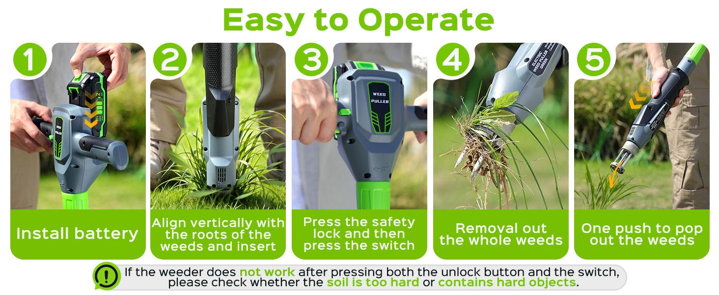Weed Puller Tool, 21V Powerful Electric Weeder Tool with 2.0Ah Battery and Charger, Garden Weed Pulling Tool with 3-Claw Steel Head for Smooth Weeding, Ideal Gifts for Men/Garden Enthusiasts, Weed Puller Tool, 21V Powerful Electric Weeder Tool with 2.0Ah Battery and Charger, Garden Weed Pulling Tool with 3-Claw Steel Head for Smooth Weeding, Ideal Gifts for Men/Garden Enthusiasts,