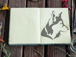 Wolf Husky Stencil - Art and Wall Stencil