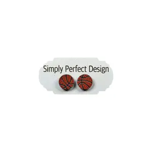 Basketball Earring - Basketball Studs - Basketball Jewelry - Basketball Studs - Sports Jewelry - Sports Studs - Sports Earrings