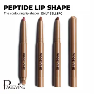 1PC PAGEVINE 11 Shades Peptide Lip Shape Lip Liner, Creamy Contouring Lip Shaper, Cream Texture, Long Lasting Nude Lip Liner Pencil, Smooth Buildable Lip Makeup, LipLiner, LipContour, NudeLip, DailyLipMakeup, Cosmetic