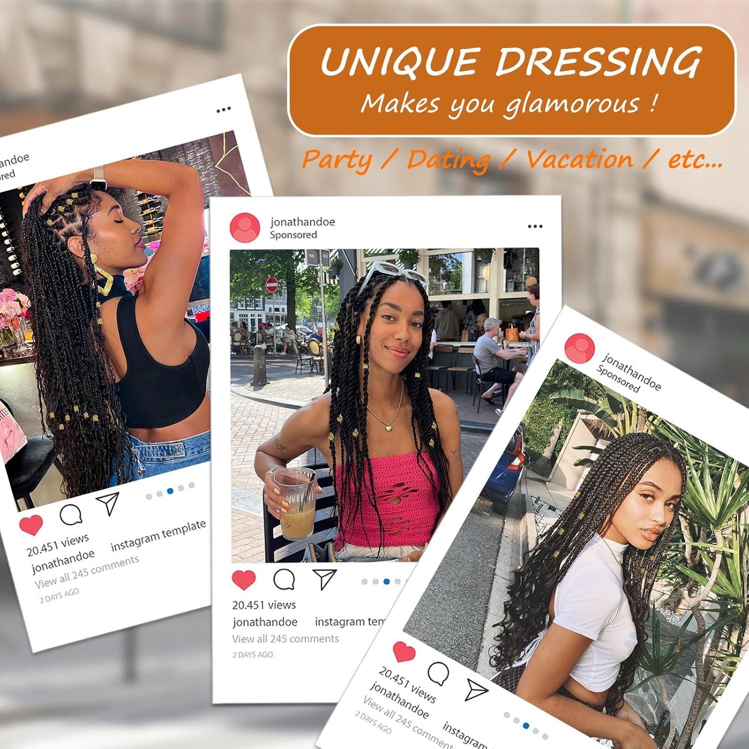 220pcs Dreadlock Hair Rings