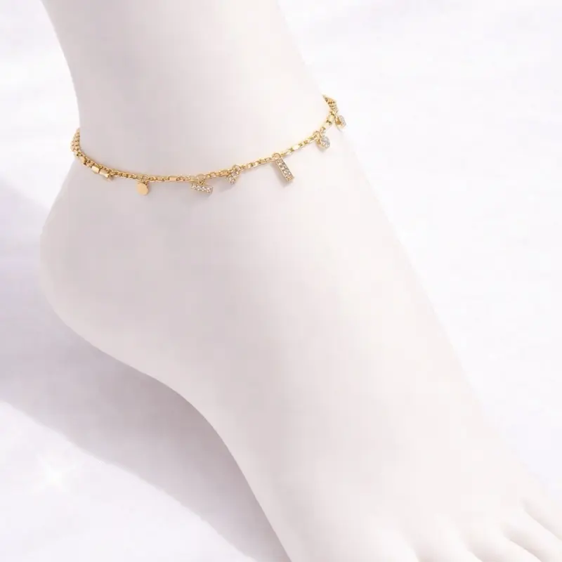 Tobillera  de Oro Laminado 14K