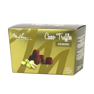 Mathez Cocoa-powdered Pistachio Truffles 250g gourmet chocolate