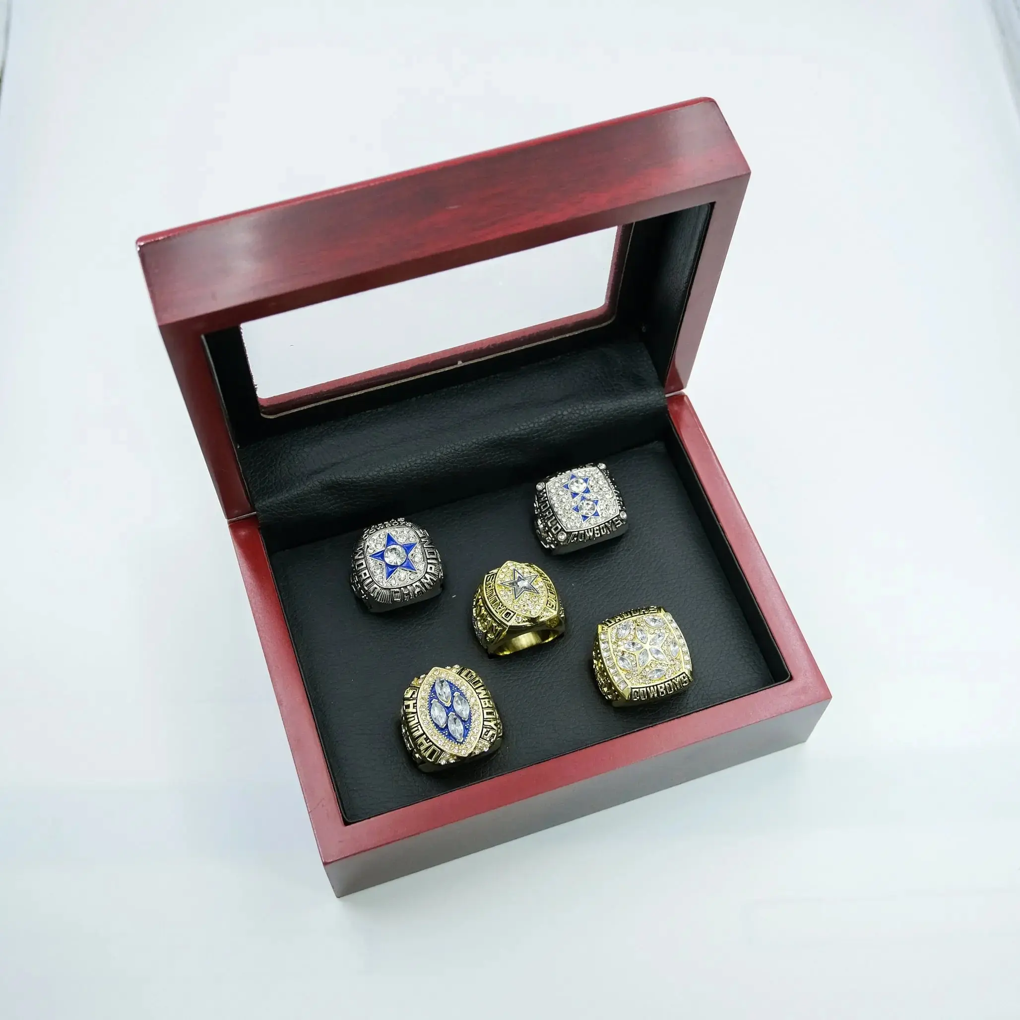 American Football Ring Replica, Super Bowl Gift Box, Classic Teams, High-Quality Trophy Replica, Desk Decor, Sports Enthusiast Gift, Fan Collection Gift