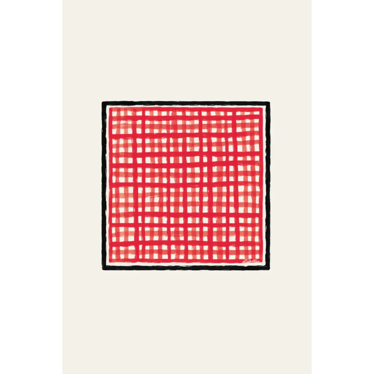 Tailgate Check Scarf in Red & Black