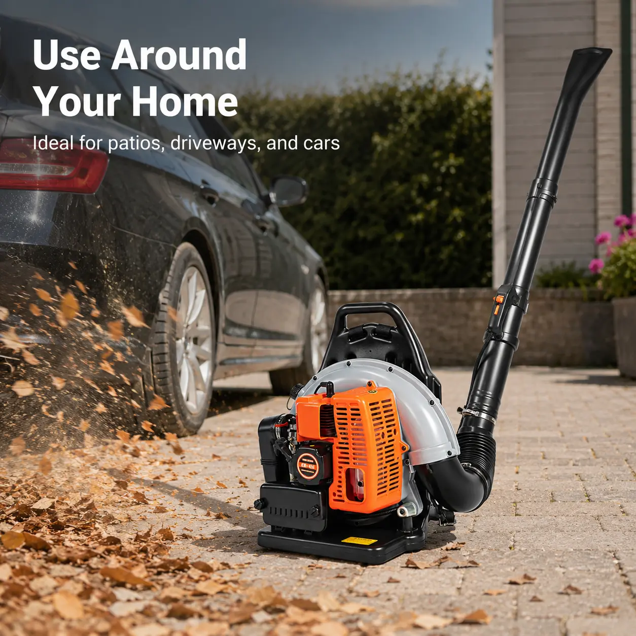 Backpack Gas Powered Leaf Blower, Commercial 2.7kW 850CFM 63CC 4.3HP 2-Stroke Powerful Lightweight Gasoline Grass Lawn Blower w/Harness Air-Cooled & 1.8L Fuel Tank for Yard Lawn Care