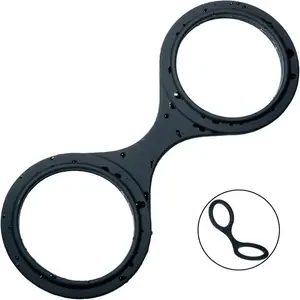 Role-Play Police Handcuffs Prop, Halloween and Stage Performance Fun Party Toy, Silent Keyless Silicone Handcuffs, Comfortable and Convenient