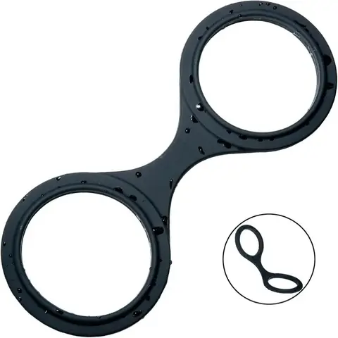 Role-Play Police Handcuffs Prop, Halloween and Stage Performance Fun Party Toy, Silent Keyless Silicone Handcuffs, Comfortable and Convenient, Festive Party Accessory