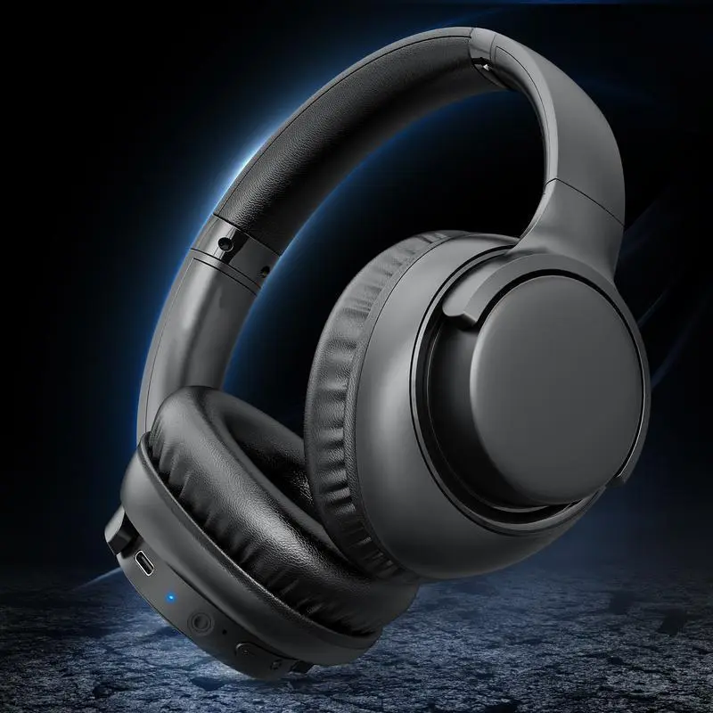 MOKATA Wired Over-Ear Noise-Isolating Gaming Headset - 3D Stereo Surround Sound, Deep Bass, Ultra-Light for Long Wear, Compact Foldable, Portable, Built-in Mic, Hands-Free Calling for PC, Mobile Phones (Black), Voice Control