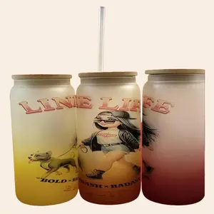 Line-Life Baddie Line wife 15oz glass tumblers In different colors Bottle Drinkware Beverage Portable Cup Washable